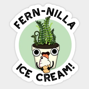 Fernilla Ice Cream Funny Ice Cream Plant Pun Sticker